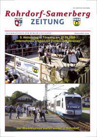 RSZ Rohrdorf-Samerberg ZEITUNG Ausgabe September 2009