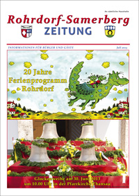 RSZ Rohrdorf-Samerberg ZEITUNG Ausgabe Juli 2013