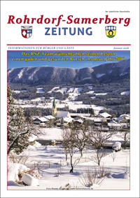 RSZ Rohrdorf-Samerberg ZEITUNG Ausgabe Januar 2016