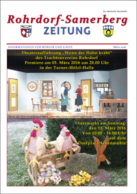 RSZ Rohrdorf-Samerberg ZEITUNG Ausgabe Maerz 2016