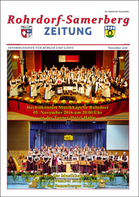 RSZ Rohrdorf-Samerberg ZEITUNG Ausgabe November 2016