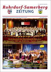 RSZ Rohrdorf-Samerberg ZEITUNG Ausgabe November 2017