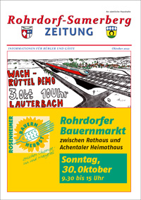 RSZ Rohrdorf-Samerberg ZEITUNG Ausgabe Oktober 2022